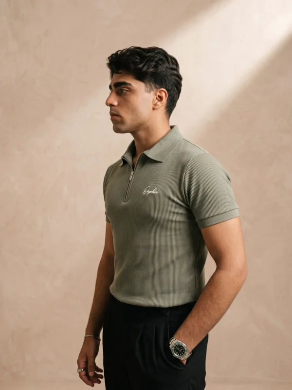 men's sage green polo